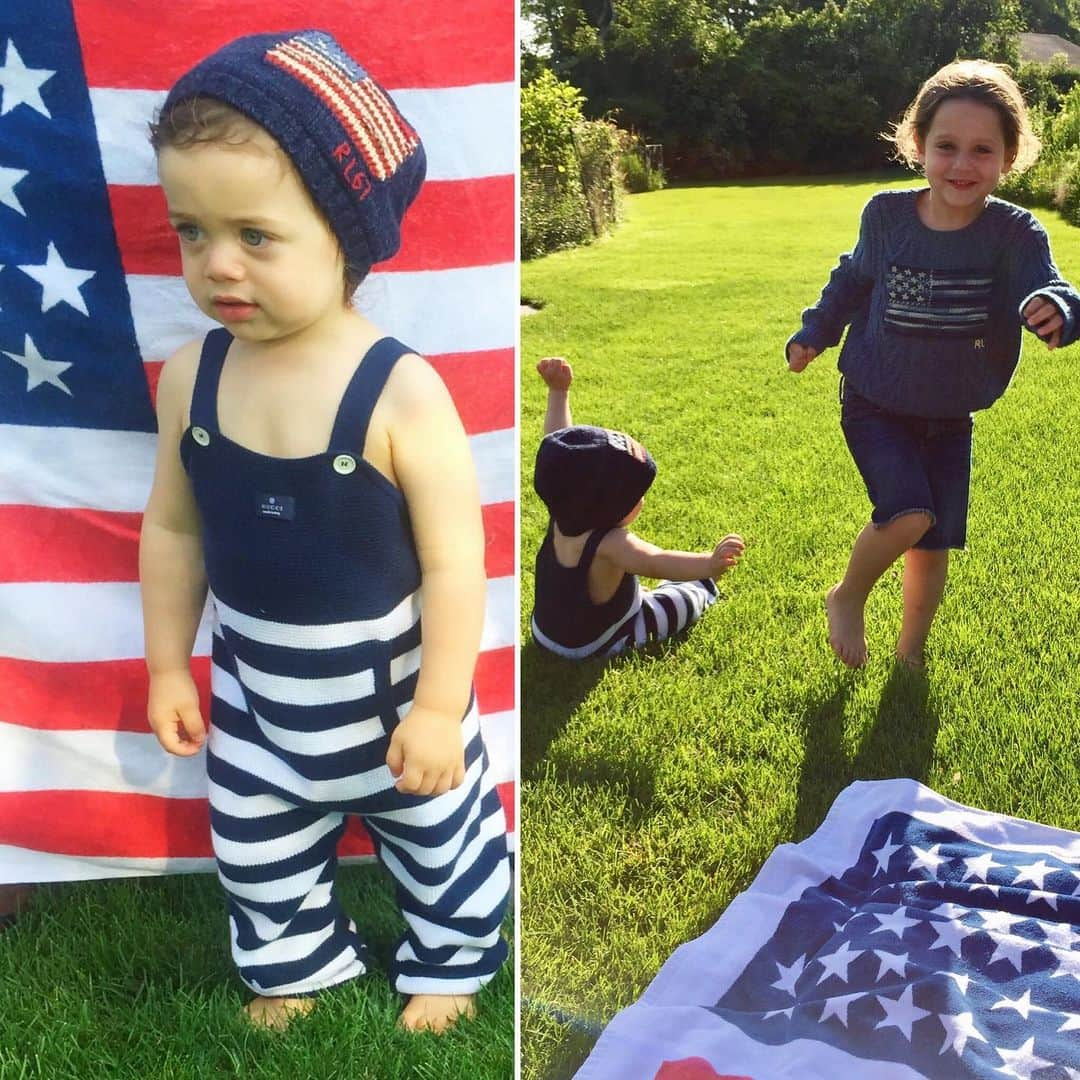 レイチェル・ゾーさんのインスタグラム写真 - (レイチェル・ゾーInstagram)「Happy and healthy #July4th everyone! I am very nostalgic today so posting a throwback to #2015 with 1 year old Kaius on left and 4 year old Sky on right @skylermorrison @kaiusjagger ❤️💙🇺🇸 xoRZ」7月5日 9時01分 - rachelzoe