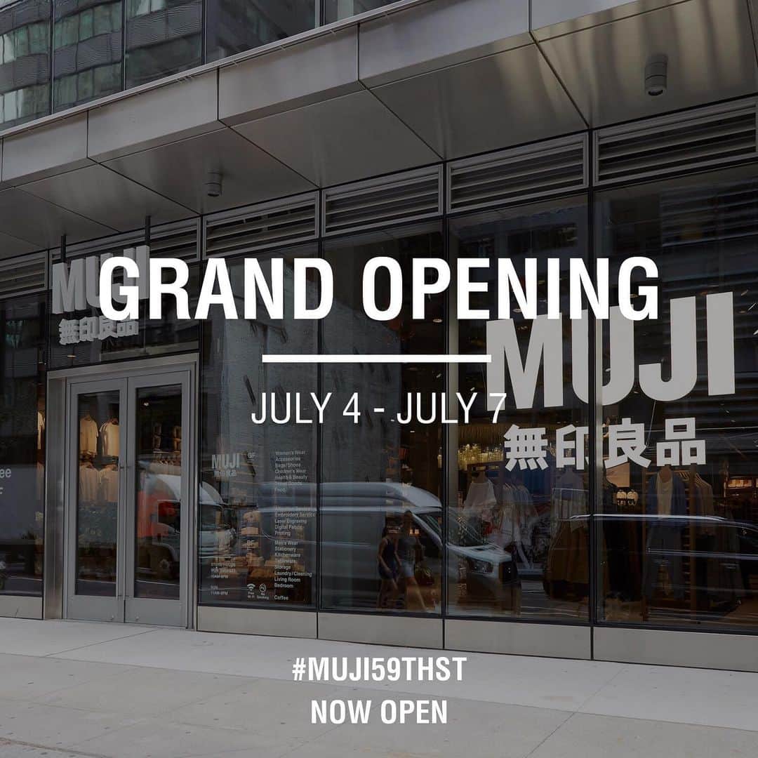 MUJI USAさんのインスタグラム写真 - (MUJI USAInstagram)「MUJI 59TH ST is now officially open! Be sure to visit us this opening weekend to shop the limited time grand opening promos, grab a customized latte & shaved ice, and tag us at #MUJI59THST and @mujiusa for a free Smooth Writing Gel Ink Pen of your choice! *Giveaway while supplies last.  127 E 59th Street. Mon-Sat 10am-9pm. Sun 11am-8pm.」7月5日 1時32分 - mujiusa