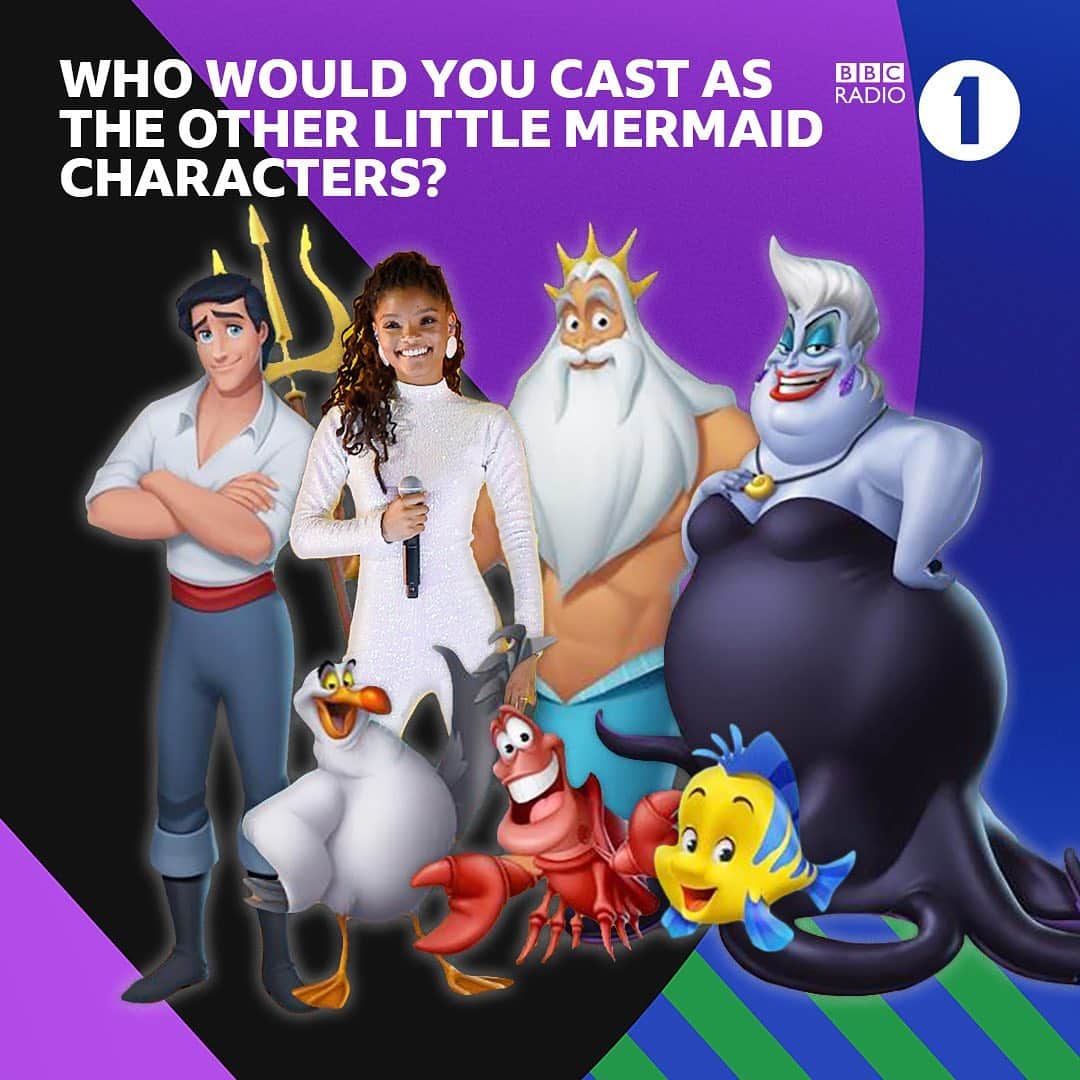 BBC Radioさんのインスタグラム写真 - (BBC RadioInstagram)「Halle Bailey has just been announced as Ariel in the new Little Mermaid live-action remake, but who do you think the rest of the characters should be?🧜🏾‍♀️❤️ Tell us below 👇 (@lizzobeeating for Ursula, obvs 😍)」7月5日 1時42分 - bbcradio1