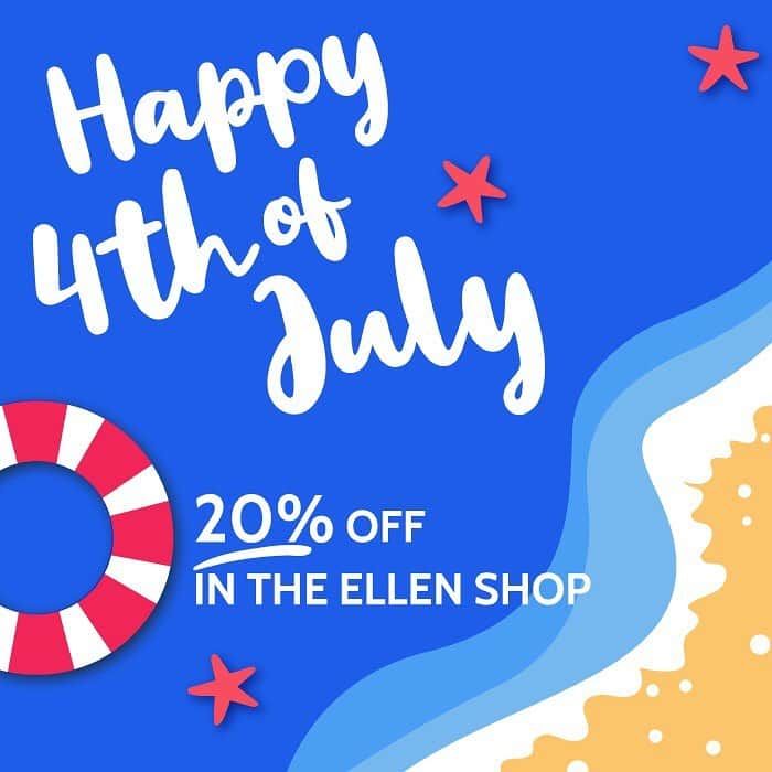 エレン・デジェネレスさんのインスタグラム写真 - (エレン・デジェネレスInstagram)「Nothing says "Happy 4th of July" like a sale! @theellenshop」7月5日 3時05分 - ellendegeneres