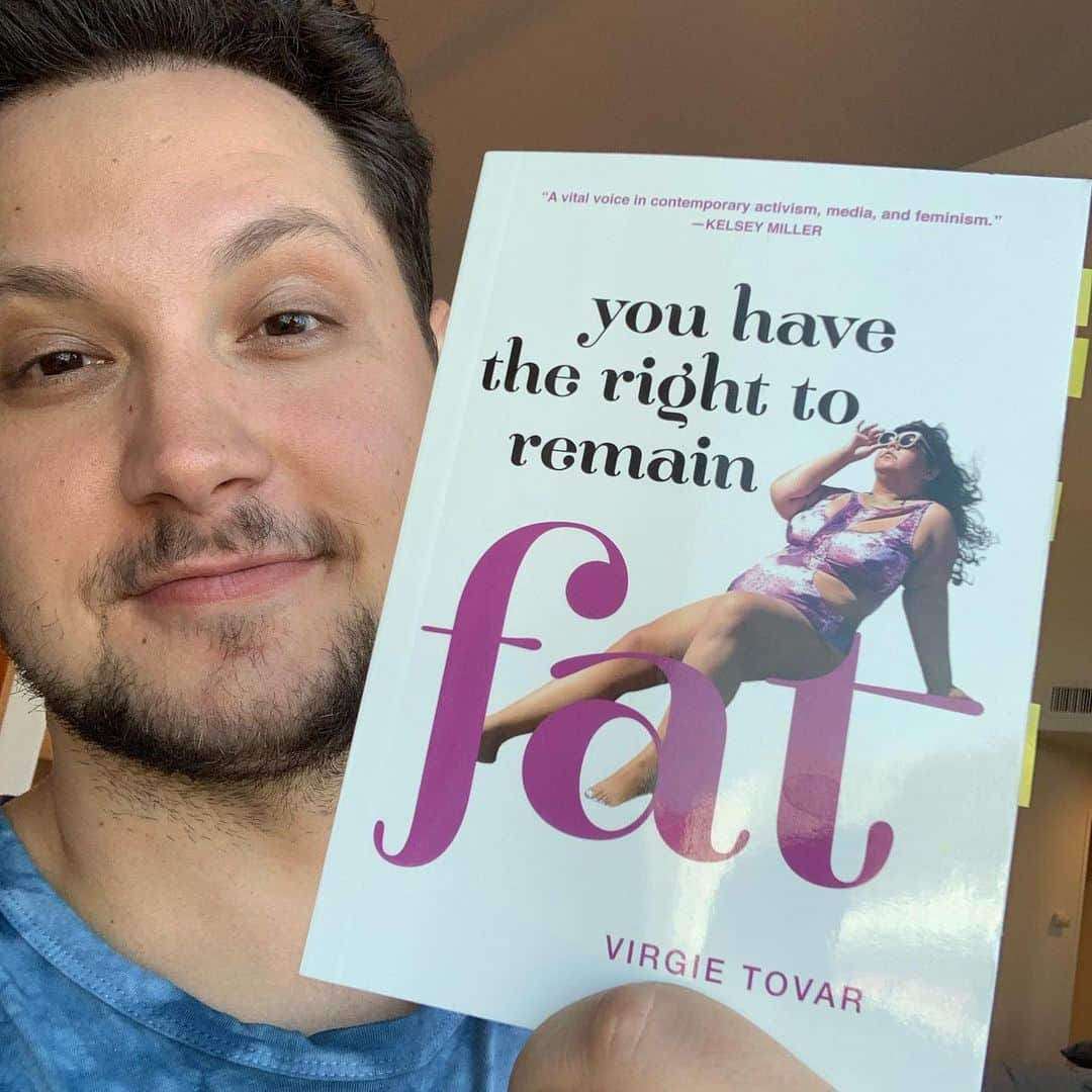 マット・マクゴリーさんのインスタグラム写真 - (マット・マクゴリーInstagram)「"You Have The Right To Remain Fat" by Virgie Tovar ( @virgietovar ) # Wheeeeeeewwwww.  This is a tiny book but it packs such a huge punch.  Every sentence is a gem and every page a manifesto that breaks down fatphobia and other intersecting forms of oppression with precision.  I frequently found myself nodding my head (perhaps too aggressively) as I read along, and excitedly sharing excerpts with my friends.  This will definitely be one of my go-to books to recommend for people interested in understanding anti-fatness and how it is a necessary part of social justice.  Just read a few of the pages and you can see why for yourself.  I think it’s also an important read for people that are interested in body positivity whose bodies may not be the *most* marginalized. As with any other movement for social justice, those of us with more privilege need to be intentional with our practice of allyship.  Learning about how we have privilege, even when we are working through our own struggles with body image, is essential to making sure that the most marginalized are not left behind. As this has been the case with many social justice movements over the course of history. ❤️ # My Booklist: bit.ly/mcgreads (link in bio) #McGReads」7月5日 4時01分 - mattmcgorry