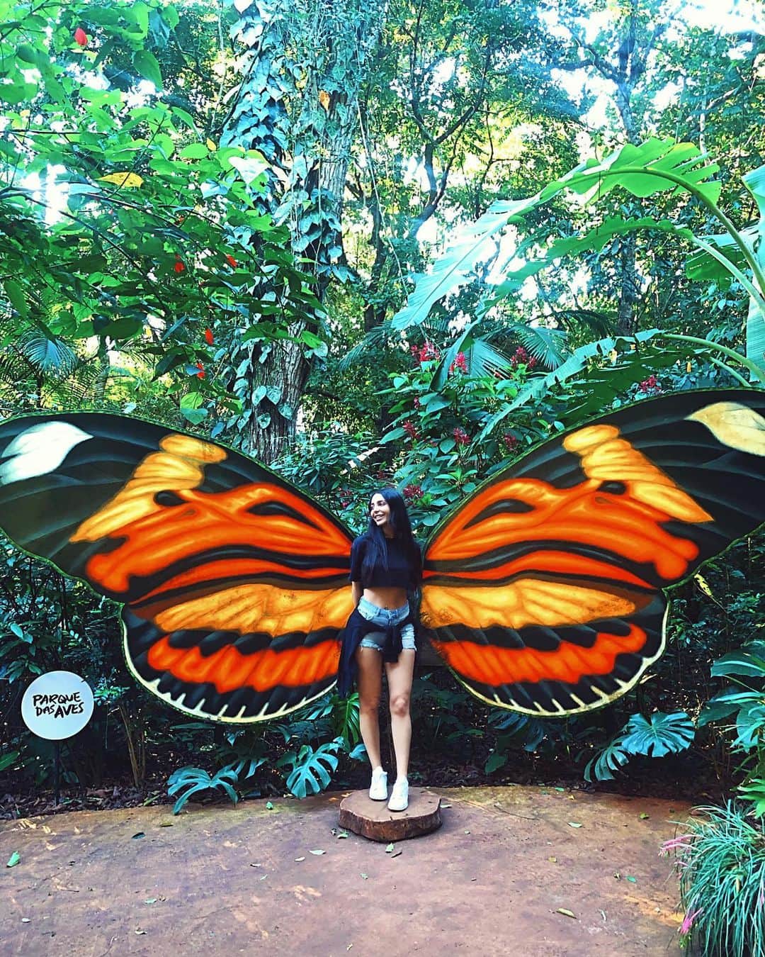 sananasのインスタグラム：「Au départ nous sommes tous des chenilles 🐛 Puis on se transforme en papillons 🦋 Tous différents mais c’est ce qui vous rend unique qui fait votre beauté, ne l’oubliez pas 😘Je vous tag tous ! A votre tour de taguer un papillon de votre entourage en commentaires ! . Prochain arrêt : PARATY ! 😍 . #Bresil #TuiFrance #ParqueDosAves #Iguacu #Iguazu #Papillon #Butterfly」