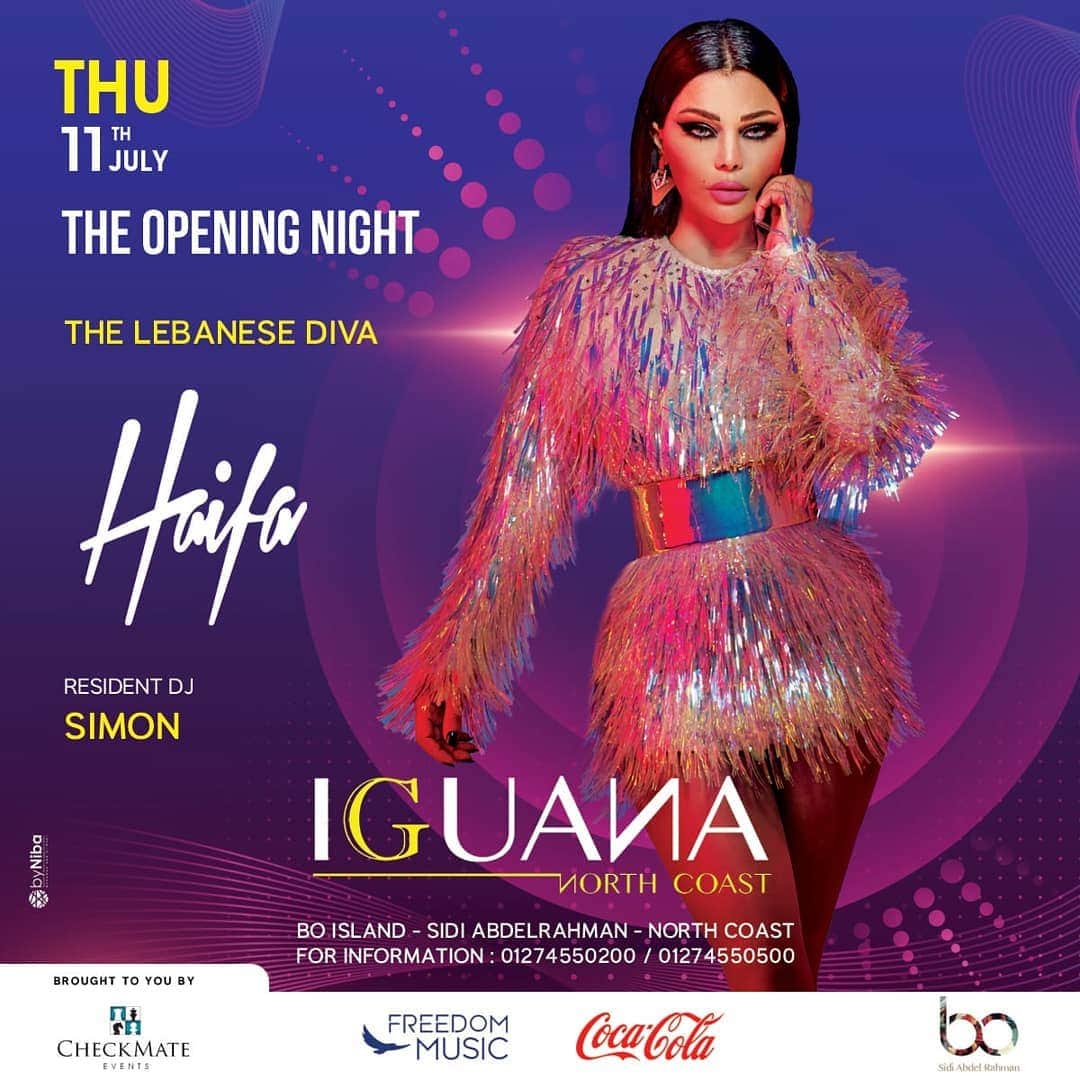 さんのインスタグラム写真 - (Instagram)「leт'ѕ enjoy a ѕpecιal nιgнт aт IGUANA on #July 11 in North Coast, Egypt. Meet me there for a cheerful night🤗😉 . #liveperformance #Hawwa #NorthCoast #Egypt #fullhouse #HaifaWehbe . #ساحل_الشمالي #صيف_2019 #حفلات #مصر #حوّا #هيفاء_وهبي」7月5日 6時50分 - haifawehbe