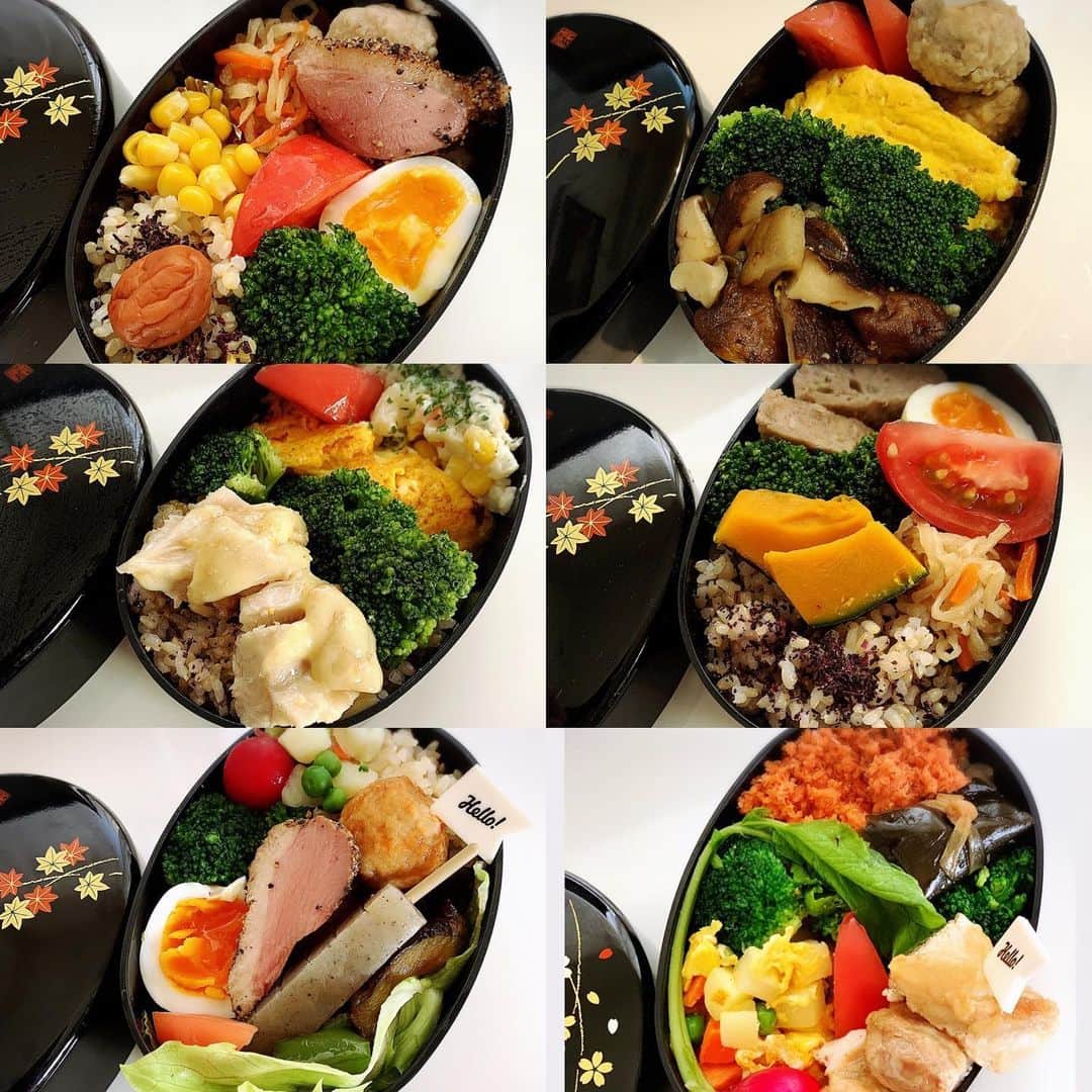 ささきえりさんのインスタグラム写真 - (ささきえりInstagram)「ここ数日のお弁当達🍙🍱😁 ・ ・ 玄米生活復活😇👌❤️ ＊ ＊ ＊ #お弁当 #娘弁当 #娘べんとう #おべんとう #彩弁当 #まあや #玄米 #玄米生活 #子供 #子供弁当 #母娘 #食 #野菜 #野菜中心 #バランス」7月5日 6時54分 - chaneri_ballet_style