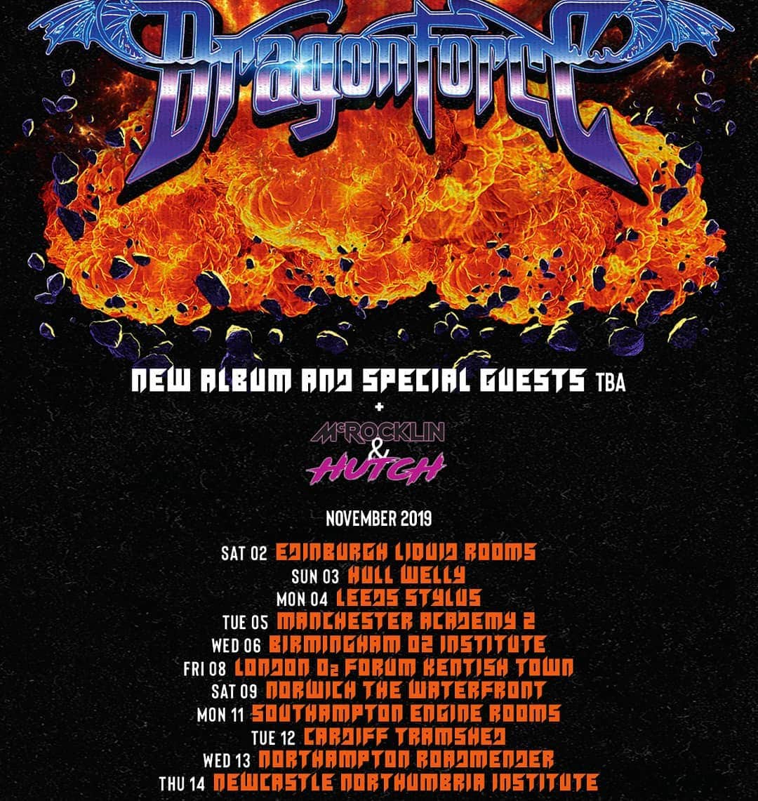 DragonForceさんのインスタグラム写真 - (DragonForceInstagram)「UK Tour tickets on sale now! Link in bio. Can't wait to see you all again with our biggest album and tour yet! What old songs must we bring back for the new tour? Did someone cry for eternity?  @dragonforcehq @hermanli @omgitsmarclol @evilfredos @geeanzalone . . .  #dragonforce #tour #hermanli #extremepowermetal #heavymetal #powermetal #sabaton > #djent @mcrocklin @mcrocklinhutch #guitar #guitars #guitarsolo #guitarsolos #guitarist #guitarhero #shredguitar #synthwave #videogames #retrogaming #skyrim #livestream #ibanez #ibanezguitars #ESPguitars #guitaristsofinstagram #guitarplayer where is #steviet #trianglesolo」7月5日 18時00分 - dragonforcehq