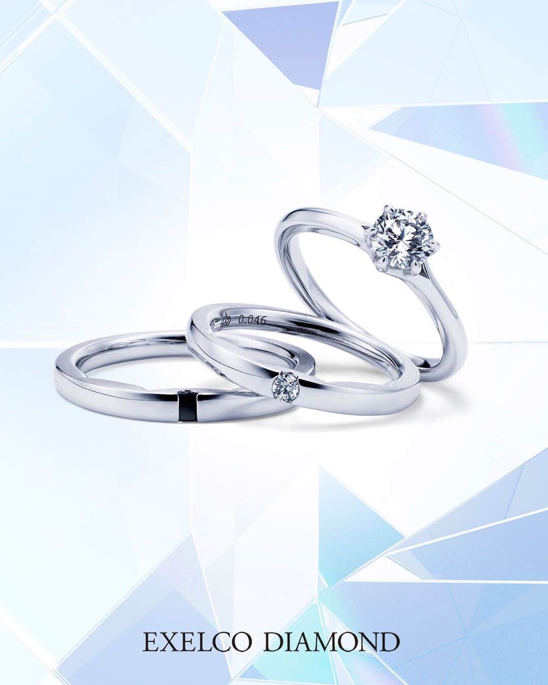 エクセルコ ダイヤモンド 婚約指輪♔結婚指輪のインスタグラム：「* 輝きの原点「アイディアルラウンドブリリアントカット」の発明から100周年を記念し、輝きの3つの要素（ブリリアンシー・スパークル・ファイヤー）を最大限に引き出すため計算し尽くした新作モデルを発表します。 *   〝Optique〟（オプティーク） * -至高の輝きを未来へ繋ぐ方程式-  エンゲージリングの6本の爪は、広がる輝きをイメージ。センターダイヤモンドのサイドの開口部も光を取り込んで、輝きがより増すための設計をしています。 * 輝きのためのデザイン〝オプティーク〟を7月6日(土)から始まるアニバーサリーフェアで発表いたします。  * ぜひ、この機会にアイディアルラウンドブリリアントカットの至高の輝きを店頭でお愉しみください💎  * 詳しくは、公式HPをご覧ください。  店舗一覧 東京本店/盛岡店/仙台店/新潟店/青山店/町田マルイ店/横浜店/みなとみらい店/大宮店/ 宇都宮店/高崎店/静岡店/浜松店/金沢店/長野店/松本店/名古屋本店/大阪店/ 梅田店/京都店/神戸店/広島店/福岡店/ヒルトン福岡シーホーク店/小倉店/博多店/長崎ハマクロス411店/熊本店  * #エクセルコダイヤモンド　#exelcodiamond * *」