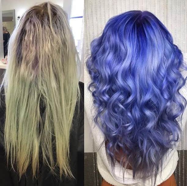CosmoProf Beautyさんのインスタグラム写真 - (CosmoProf BeautyInstagram)「We're OBSESSED with this Mer-mane Makeover😍🧜‍♀️ ✨ Lightened using @wellahairusa #Blondor  Colored using @wellahairusa Color Fresh Create  Styled using @sebastianpro_northamerica Dark Oil before blow drying, followed by Wella EIMI Thermal Image Heat Protection Spray before using a curling wand.⠀ Finished with Wella EIMI Glam Mist and a little @nioxin Instant Fullness Dry Cleanser for extra volume and texture! Hair by @sophieagneswrighthair ⠀ ✨ Save 25% on #Nioxin Liter Size System Cleanser Shampoo & Scalp Therapy Duos this month at #cosmoprofbeauty where you are #licensedtocreate . . #repost #askforwella @pandorashair #beforeandafterhair #mermaidhair #lavenderhair #bluehaircolor」7月5日 10時45分 - cosmoprofbeauty