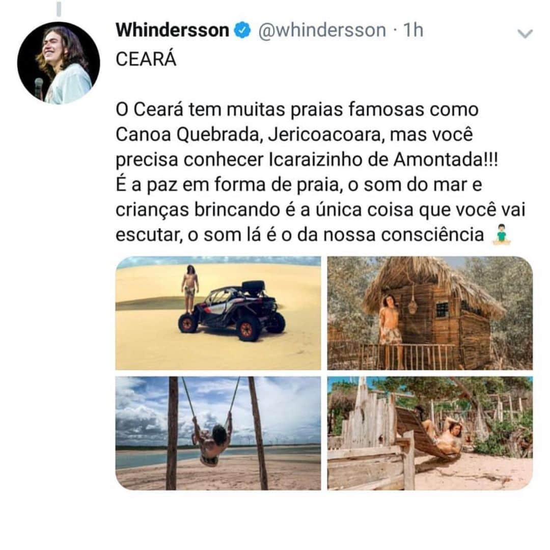 Whindersson Nunesさんのインスタグラム写真 - (Whindersson NunesInstagram)「Marque um amigo que embarcaria numa trip dessa contigo pra conhecer o Nordeste! Comenta aqui de que lugar você é!! 🏝⛰ Twitter: @ whindersson」7月5日 12時12分 - whinderssonnunes