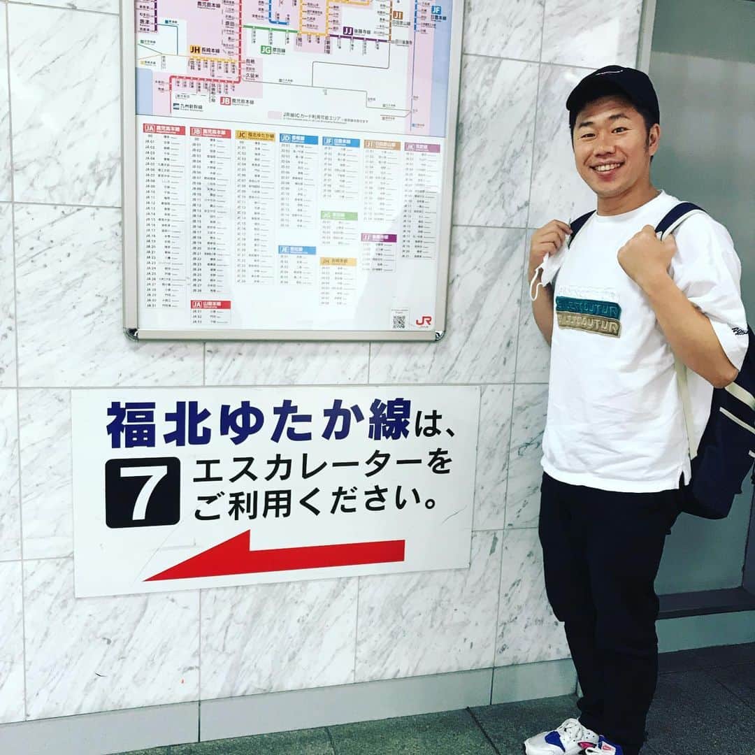 吉田裕さんのインスタグラム写真 - (吉田裕Instagram)「吉田ゆたかです。 福北ゆたか線乗ります。 以上です。 #吉本新喜劇ワールドツアー  #大分公演」7月5日 12時53分 - y.yutaka