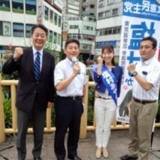 海江田万里さんのインスタグラム写真 - (海江田万里Instagram)「今日は、参議院選挙東京選挙区立憲民主党公認候補塩村あやかさんが東京１区で街宣をしています。 千代田区大手町で、岩佐りょうこ・岩田かずひと両千代田区議と朝の挨拶を行ったあと、神楽坂上で私も選挙カーに乗り込み、久保広介・志田雄一郎・小野裕次郎、田中ゆきえ各新宿区議とリレー方式で新宿区内をを回りました。 今回の参議院選挙は低投票率が予想されていますので、一人でも多くの方に投票所に足を運んでもらえるように訴えてました。  #立憲民主党　#衆議院議員　#海江田万里　#塩村あやか」7月5日 13時58分 - kaiedabanri