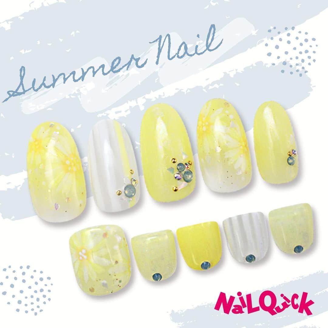 ネイルサロンならネイルクイックさんのインスタグラム写真 ネイルサロンならネイルクイックinstagram Margaretcosmos Design By Chanmori Nail ネイルクイックアトレ大森店 森 麻由花 黄色いマーガレットコスモスをイメージして明るくカジュアル
