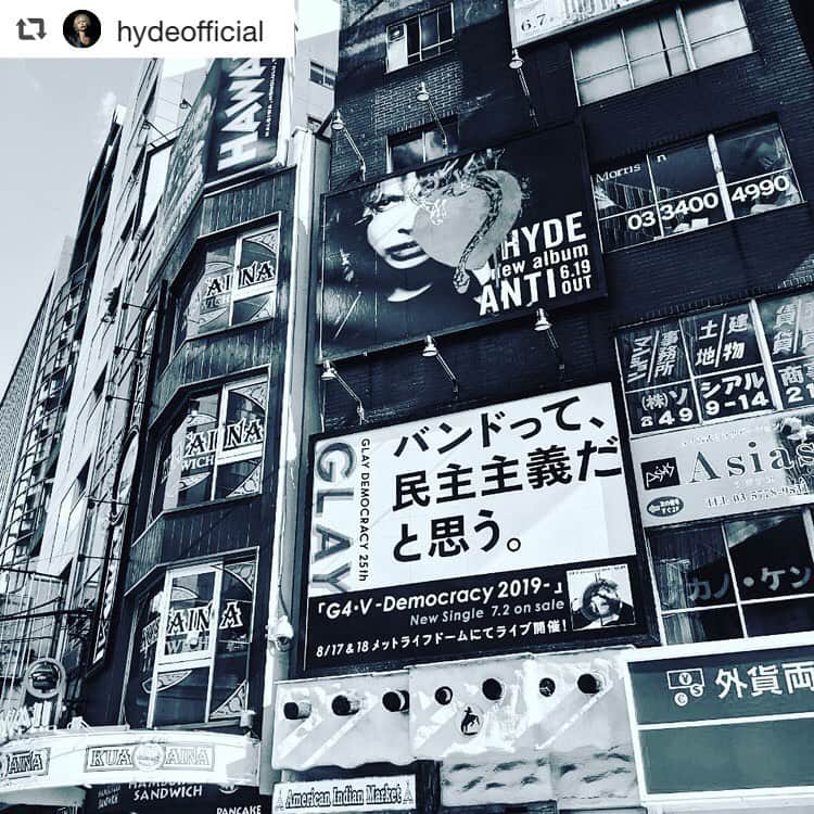 ASBee(アスビー)さんのインスタグラム写真 - (ASBee(アスビー)Instagram)「. #repost @hydeofficial #HydeTakingOverTokyo #ANTI #NeoTokyo #Tokyo #Shibuya」7月5日 16時49分 - asbee_jp
