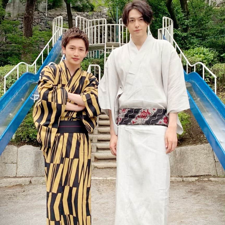 稲垣成弥のインスタグラム：「8月5日発売予定 『キャストサイズ夏の特別号2019』 取材day！  #ファッション #ファッションコーデ #メンズファッション #浴衣 #いなせ #松本岳 #稲垣成弥」