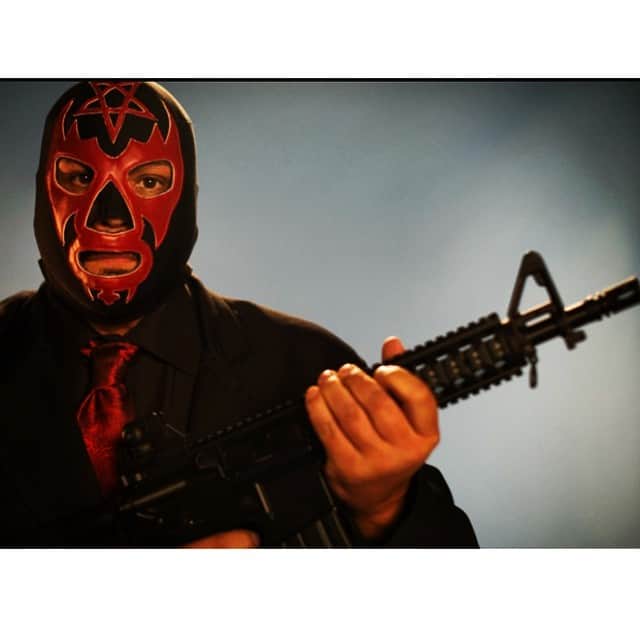 ロブ・ゾンビのインスタグラム：「Meet Aquarius leader of The Black Satans played by @emiliorivera48 . This cat does not mess around. I wonder how he fits into the world of 3 FROM HELL ?💀💀💀💀#threefromhell #emiliorivera #robzombie #aquarius #sherimoonzombie #billmoseley #jeffdanielphillips #richardbrake #sidhaig #deewallace #dannytrejo #panchomoler #freethethree #theblacksatans」