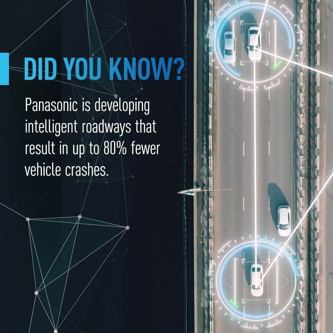 Panasonicさんのインスタグラム写真 - (PanasonicInstagram)「#DidYouKnow we're developing intelligent roadway solutions to keep drivers and riders safe? CIRRUS by Panasonic's #V2X solution connects smart vehicles to infrastructure, reducing congestion and vehicle crashes by up to 80%.」7月5日 22時15分 - panasonic