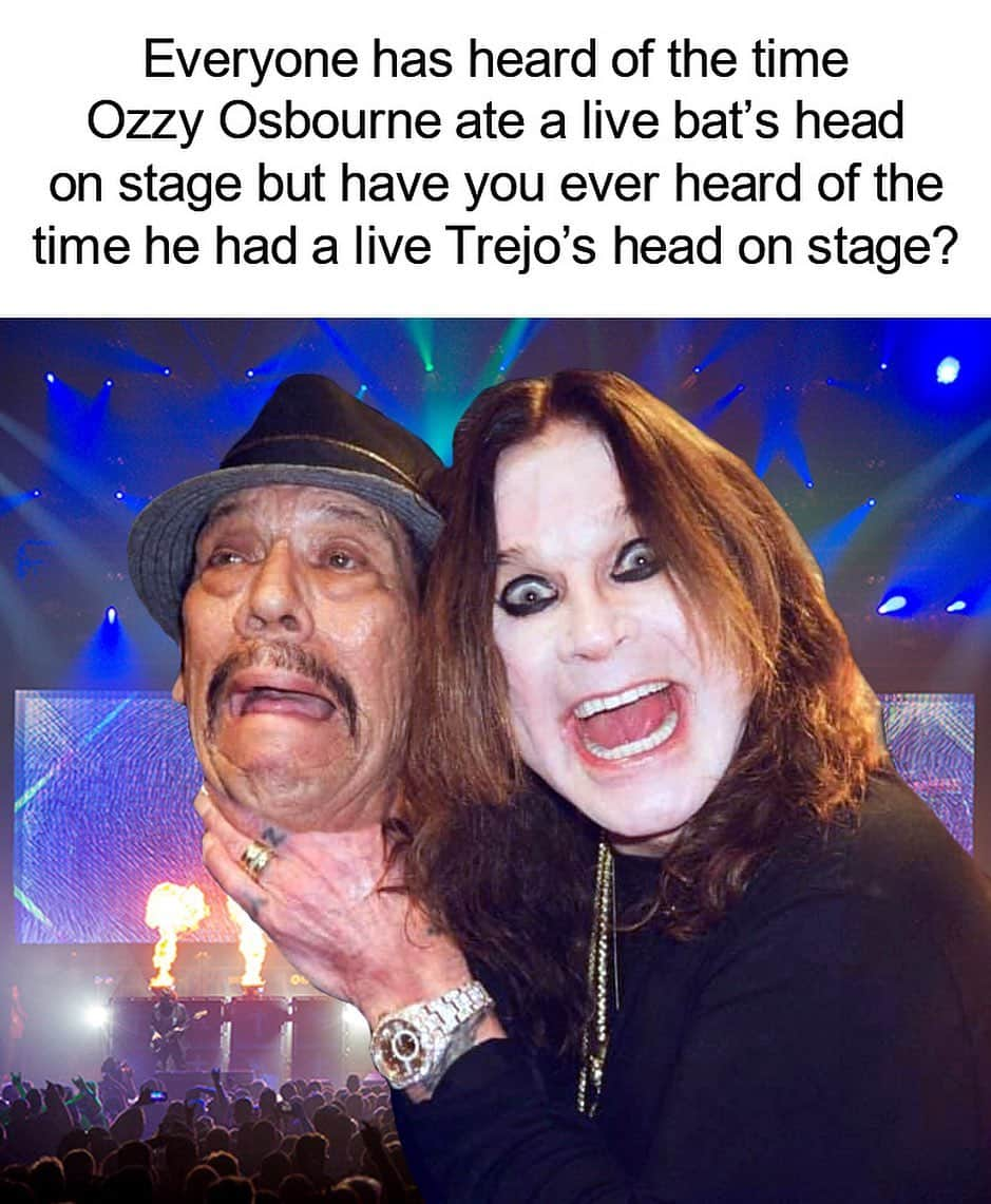 ダニー・トレホさんのインスタグラム写真 - (ダニー・トレホInstagram)「Heavy metal . . . #metal #blacksabbath #ozzyosbourne #dannytrejo #memes」7月6日 4時23分 - officialdannytrejo