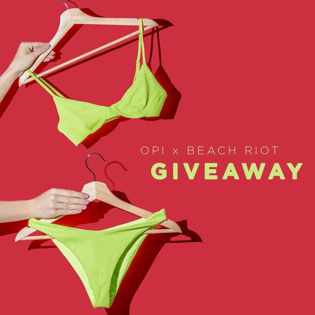 OPIさんのインスタグラム写真 - (OPIInstagram)「Happy #NationalBikiniDay! 👙 We’ve partnered with @beachriot to help you get your summer glow on! ⚡️Enter to win a full set of our new summer #OPINeons collection as well as a $200 giftcard to beachriot.com 🤩⠀⠀⁠ ⁠ To Enter:⠀⠀⁠ 1. Follow @opi + @beachriot ⁠ 2. Like this post + tag your friend(s) in the comments. ⠀⁠ 3. Post this in your stories for an added entry and double your chances to win!⠀⠀⁠ ⠀⠀⁠ Giveaway starts today (7/5/18) and ends 7/8/18 at 11:59pm PST. NO PURCHASE NECESSARY. Open only to legal residents of the 50 U.S. states and D.C., who are at least 16 years of age. ⁠ ⁠ #giveaway #swim #nailpolish #beachriot #opi #win #bikini #beach #neon」7月6日 2時00分 - opi