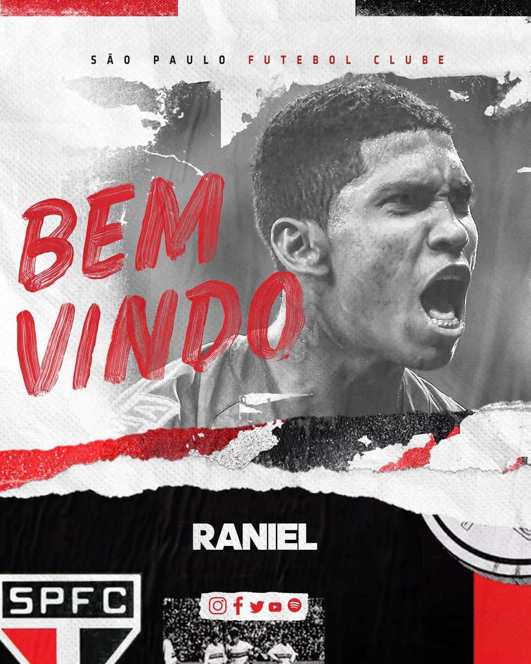 São Paulo FCさんのインスタグラム写真 - (São Paulo FCInstagram)「Tem reforço na área: @raniel é do Tricolor! Atacante assinou contrato válido até 30 de junho de 2024. #BemVindoRaniel 🇾🇪」7月6日 7時21分 - saopaulofc