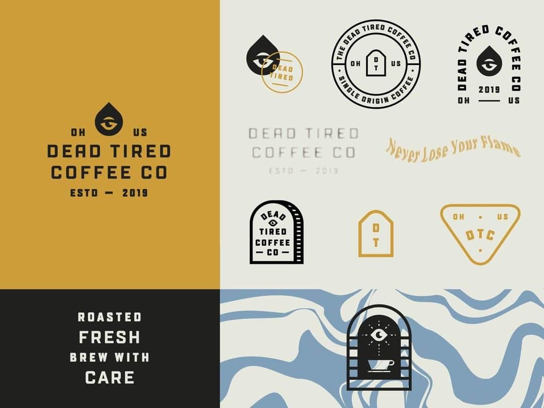 Dribbbleさんのインスタグラム写真 - (DribbbleInstagram)「Need a warm up? Dead Tired Coffee - Extended Marks by Ben Griffen ⠀ ⠀ #dribbble #dribbblers #design #illustration #lettering」7月6日 7時30分 - dribbble