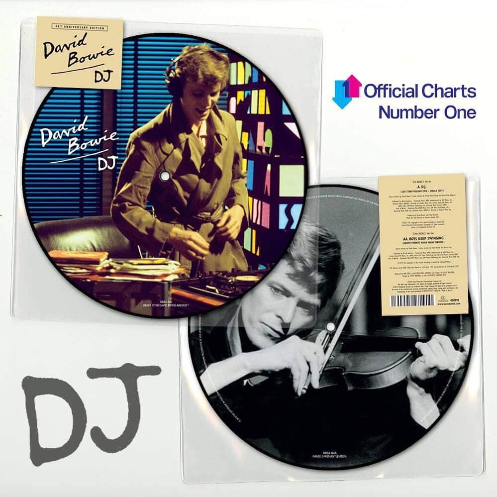 デヴィッド・ボウイさんのインスタグラム写真 - (デヴィッド・ボウイInstagram)「D.J. FOLLOWS SUIT AND ENTERS TODAY’S U.K. CHART AT #1 “I've got believers...“ Following the trend started when the Official UK Vinyl Singles Chart started in April 2015, D.J. has entered today’s new chart at #1, after its release last week.  Of the 40th Anniversary discs, the only one not to hit the top spot so far is Be My Wife, though it still managed a very respectable second place. It’s also fair to assume that had the chart been around at the time, all of the other 40th Anniversary discs from Starman onwards would have performed similarly well.  Currently the Official Vinyl Singles Chart covers the period from 12th April 2015 to 11th July 2019. All releases listed below are 40th Anniversary 7” vinyl picture discs, unless otherwise stated.  #1 - D.J. (2017 Tony Visconti mix - single edit) - July 2019 #1 - Boys Keep Swinging (2017 Tony Visconti Mix) - May 2019 #1 - The Rebels - David Bowie’s Revolutionary Song - April 2019 - RSD (Music On Vinyl - Numbered sleeve, transparent blue vinyl 7”) #1 - Breaking Glass EP - November 2018 #2 - Let's Dance (Full Length Demo) - April 2018 – RSD (Black vinyl 12") #1 - Beauty And The Beast - January 2018 #1 - "Heroes" (Single Version) - September 2017 #2 - Be My Wife - June 2017 #1 - No Plan EP - April 2017 – RSD - (Sony Music - Numbered sleeve, transparent blue marbled vinyl 12”) #8 - Placebo Featuring David Bowie ‎- Without You I'm Nothing - April 2017 - RSD - (Universal Music - picture disc 12”) #1 - Sound And Vision (2017 Remastered Version) - February 2017 #1 - TVC15 (Original Single Edit) - April 2016 #1 - Golden Years (Single Version) - November 2015 #1 - Space Oddity (UK Single Edit) - October 2015 #1 - Fame (Original Single Edit) - July 2015 #1 - Changes - April 2015 - RSD #2 - Tom Verlaine Kingdom Come - David Bowie Kingdom Come - April 2015 - RSD (Elektra/Parlophone Side By Side series - translucent white 7") Of course, not only is this an indication of how Bowie’s music endures, it’s also a reflection of how faithful Bowie fans are, for it is you that have made the David Bowie 40th Anniversary 7” vinyl picture disc series the success it is. Thank you.  #BowieVinyl  #BowieOCC  #DBDJ40」7月6日 7時42分 - davidbowie