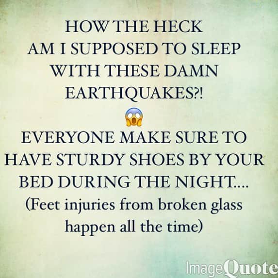 コンスタンス・マリーさんのインスタグラム写真 - (コンスタンス・マリーInstagram)「Reminder..... #EarthquakeSafety」7月6日 13時42分 - goconstance