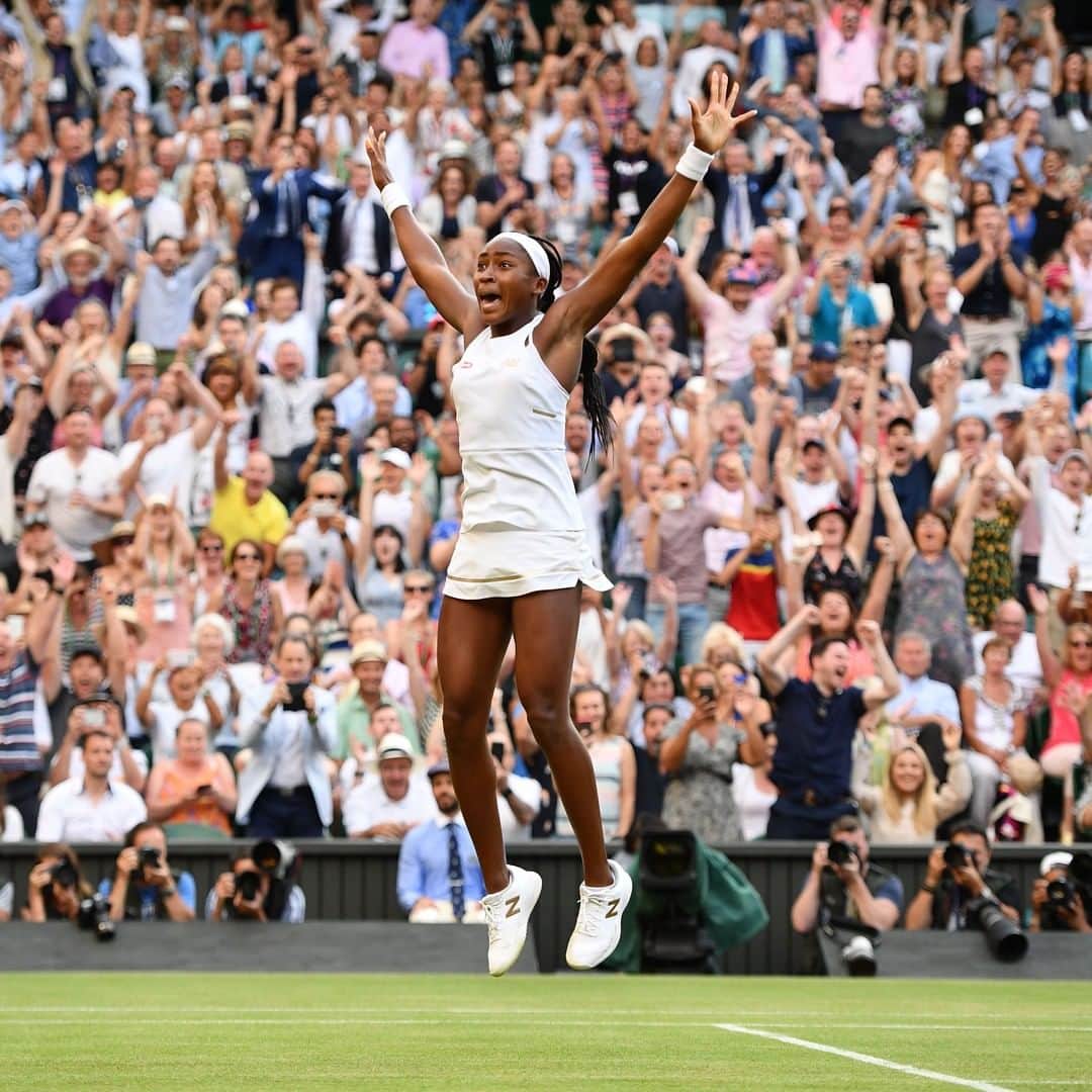 TIME Magazineさんのインスタグラム写真 - (TIME MagazineInstagram)「Cori Gauff (@cocogauff) celebrates beating Slovenia's @hercogpolona during their women's singles third round match at Wimbledon in southwest #London on July 5. Gauff, 15, defeated Hercog 3-6, 7-6, 7-5. “It was a long match and she was playing unbelievable. It was my first match on Centre Court,” Gauff said, according to WTA Tennis. “People were saying No. 1 Court was my court, but maybe it’s Centre.” Gauff will face @simonahalep of Romania in the Round of 16 on July 8. Read more about #Wimbledon's breakout star at the link in bio. Photograph by @lealolivas—@afpphoto/@gettyimages」7月6日 8時19分 - time