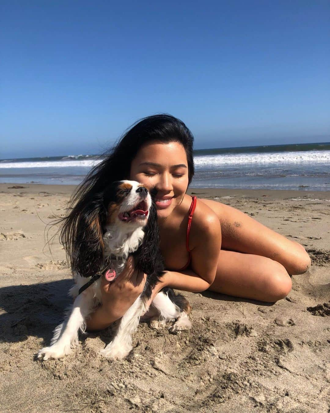 Julia Kellyさんのインスタグラム写真 - (Julia KellyInstagram)「A girl and her dog : the series  Wearing @loungeswim  Use code Julia10」7月6日 10時01分 - missjuliakelly