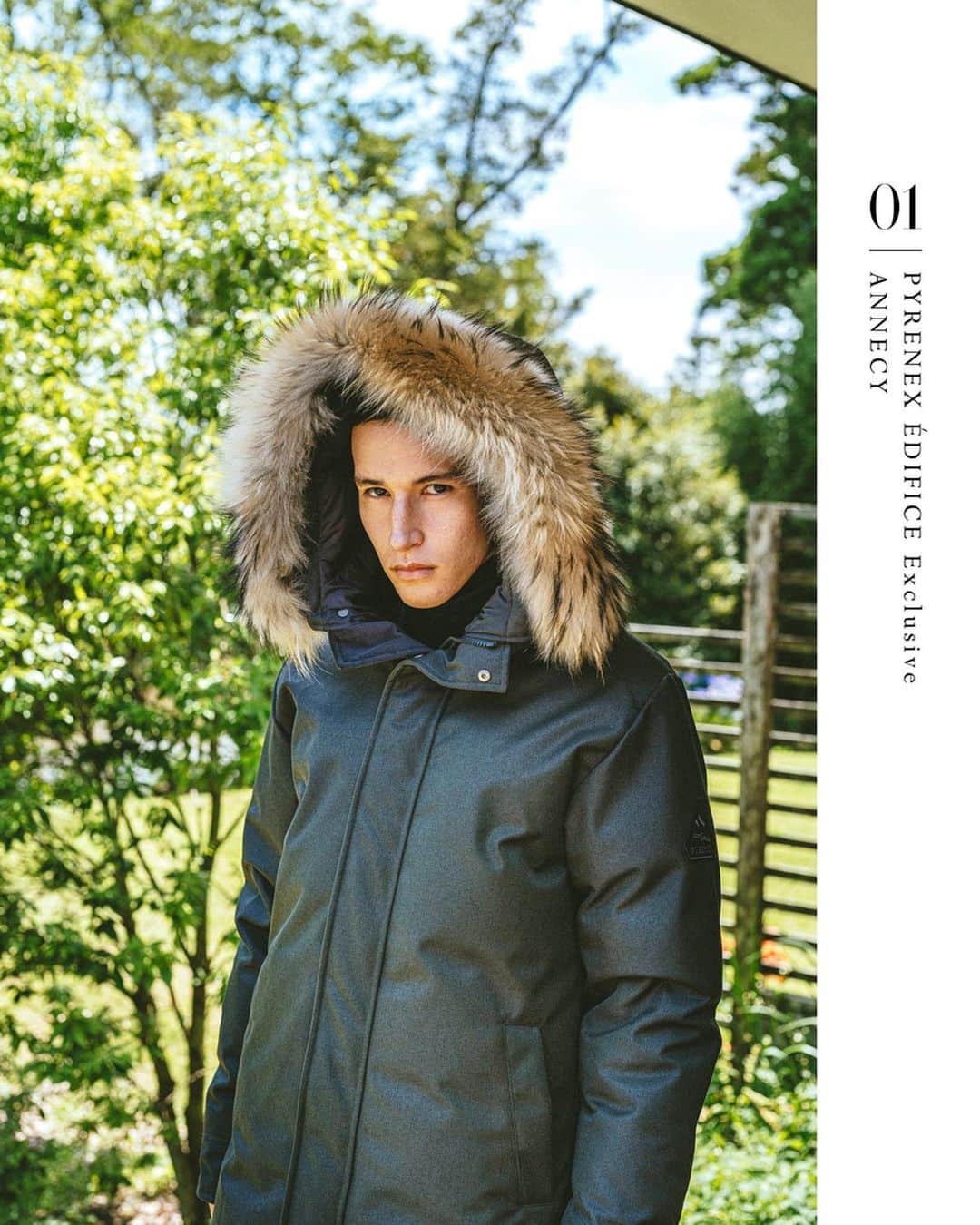 のインスタグラム：「【DOWN JACKET PRE ORDER - EDIFICE 2019 AUTUMN&WINTER -】﻿ ﻿ 今シーズンもエディフィスでは、WOOLRICH、PYRENEX、TATRASエディフィス別注ダウンの完売必至モデルを筆頭に、他インラインも合わせてエディフィス店舗、WEBでのプレオーダーフェアを開催致します。﻿ ﻿ ﻿ 《実店舗開催日程》﻿ 7/6（土）～14（日）EDIFICE 新宿店﻿ 7/19（金）～28（日）EDIFICE 丸の内店﻿ 8/2（金）～12（月）EDIFICE ルクア大阪店﻿ 8/16（金）～25（日）EDIFICE 博多店﻿ 8/30（金）～9/8（日）EDIFICE 名古屋パルコ店﻿ ﻿ 詳しくはプロフィール🔗よりご覧ください。﻿ ﻿ ﻿ ﻿ Down jacket : 【PYRENEX EX  ANNECY】¥120,000+tax﻿ ﻿ ﻿ ﻿ ﻿ ﻿ ﻿ ﻿ ﻿ ﻿ #edifice #preorder #outer #2019aw #orderfair #downjacket #downouter #pyrenex #exclusive #pyrenexannecy #mensfashion #mensouter #mensstyle #menswear #menwithclass﻿」