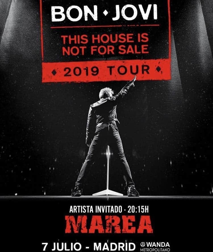 Bon Joviさんのインスタグラム写真 - (Bon JoviInstagram)「We are excited to have local heroes @los_marea_oficial opening up our sold out show on July 7th at Wanda Metropolitano Stadium」7月6日 22時38分 - bonjovi