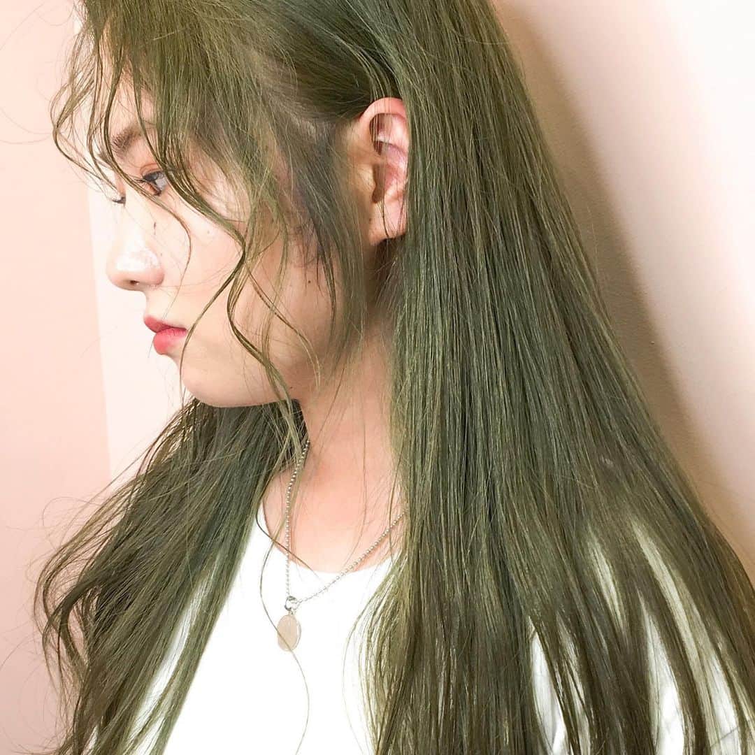 原涼香のインスタグラム：「ㅤㅤㅤㅤㅤㅤㅤㅤㅤㅤㅤㅤㅤ Olive 🐻💚 かわい~ ケアブリーチしてます( ◠‿◠ ) ㅤㅤㅤㅤㅤㅤㅤㅤㅤㅤㅤㅤㅤ」