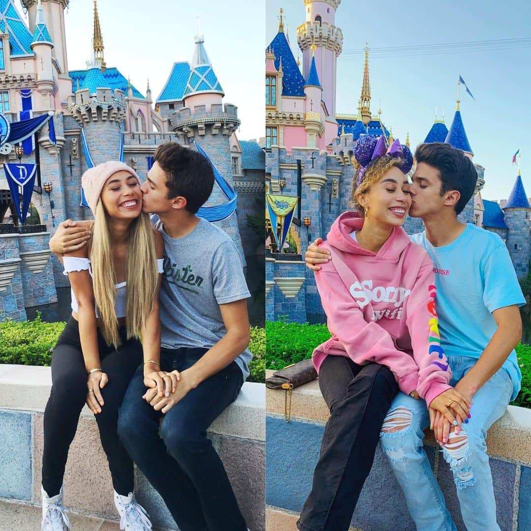 Brent Riveraのインスタグラム：「Disneyland with Eva 4 years ago VS today.. bestfriends forever ❤️」
