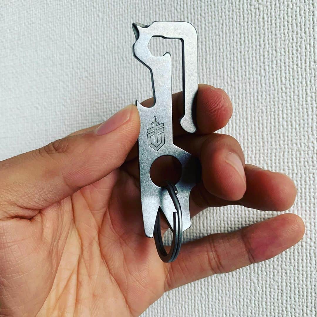 長田成哉のインスタグラム：「めっちゃ待ってやっと届いた。 gerberのMULLET。 あ、キーホルダーね。笑 #gerberknives #gerbergear」
