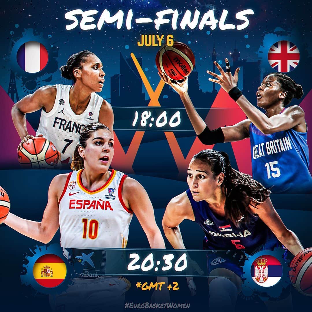 FIBAさんのインスタグラム写真 - (FIBAInstagram)「WHO YOU GOT in the @EuroBasketWomen Semi-Finals?」7月6日 17時09分 - fiba