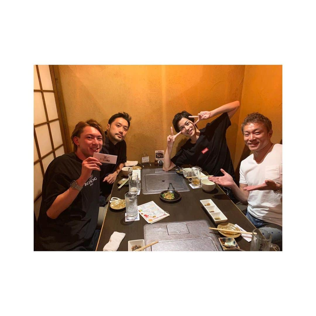 内田朝陽さんのインスタグラム写真 - (内田朝陽Instagram)「石焼焼肉を堪能  今から ソワレ 演ります  @poire_tsujii  ありがとうございました。  #カルビ超え #焼肉 #石焼焼肉 #石焼 #高橋健介 #北園涼 #魍魎の匣」7月6日 17時49分 - asahi_uchida