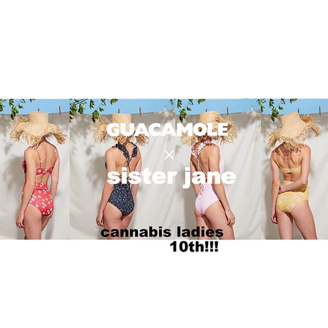GUACAMOLEさんのインスタグラム写真 - (GUACAMOLEInstagram)「sister jane ×GUACAMOLE×CANNABIS LADIES 7/6〜release  @cannabis__ladies  #sisterjane  #cannabisladies  #GUACAMOLE  #swimwear」7月6日 18時13分 - guacamole_japan