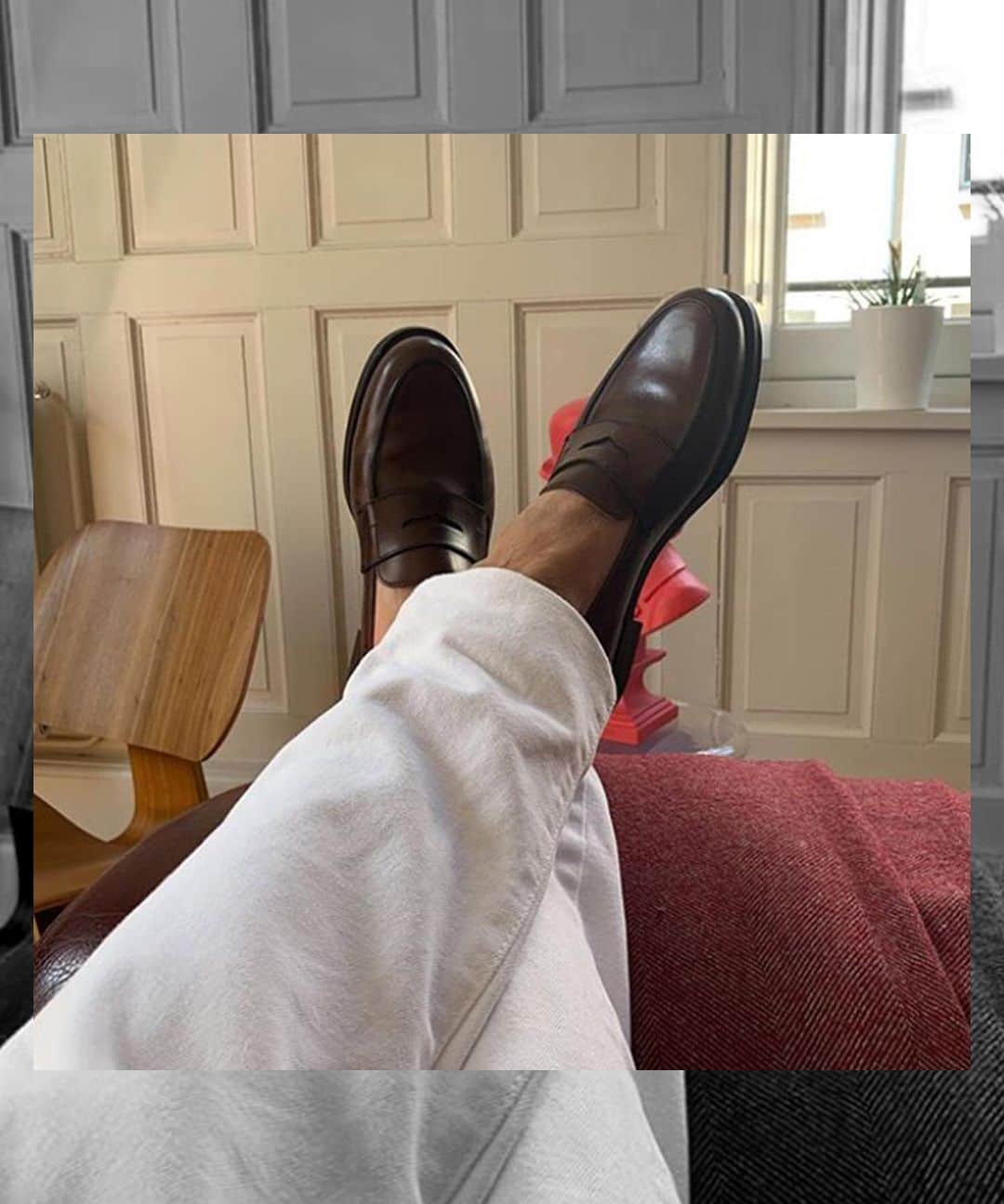 のインスタグラム：「Grantham in Dark Brown Burnished Calf – photo credit @hardmodernist #crockettandjones #madetobeworn #customerimages」
