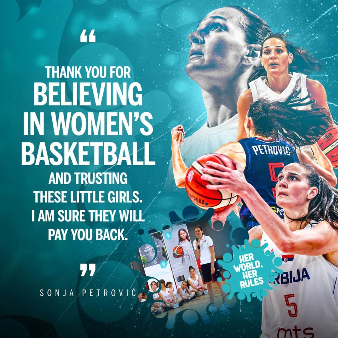 FIBAさんのインスタグラム写真 - (FIBAInstagram)「@SonjaPetrovic5 shows appreciation to the #HerWorldHerRules program which helps young girls to reach their dream of playing 🏀.」7月6日 20時44分 - fiba