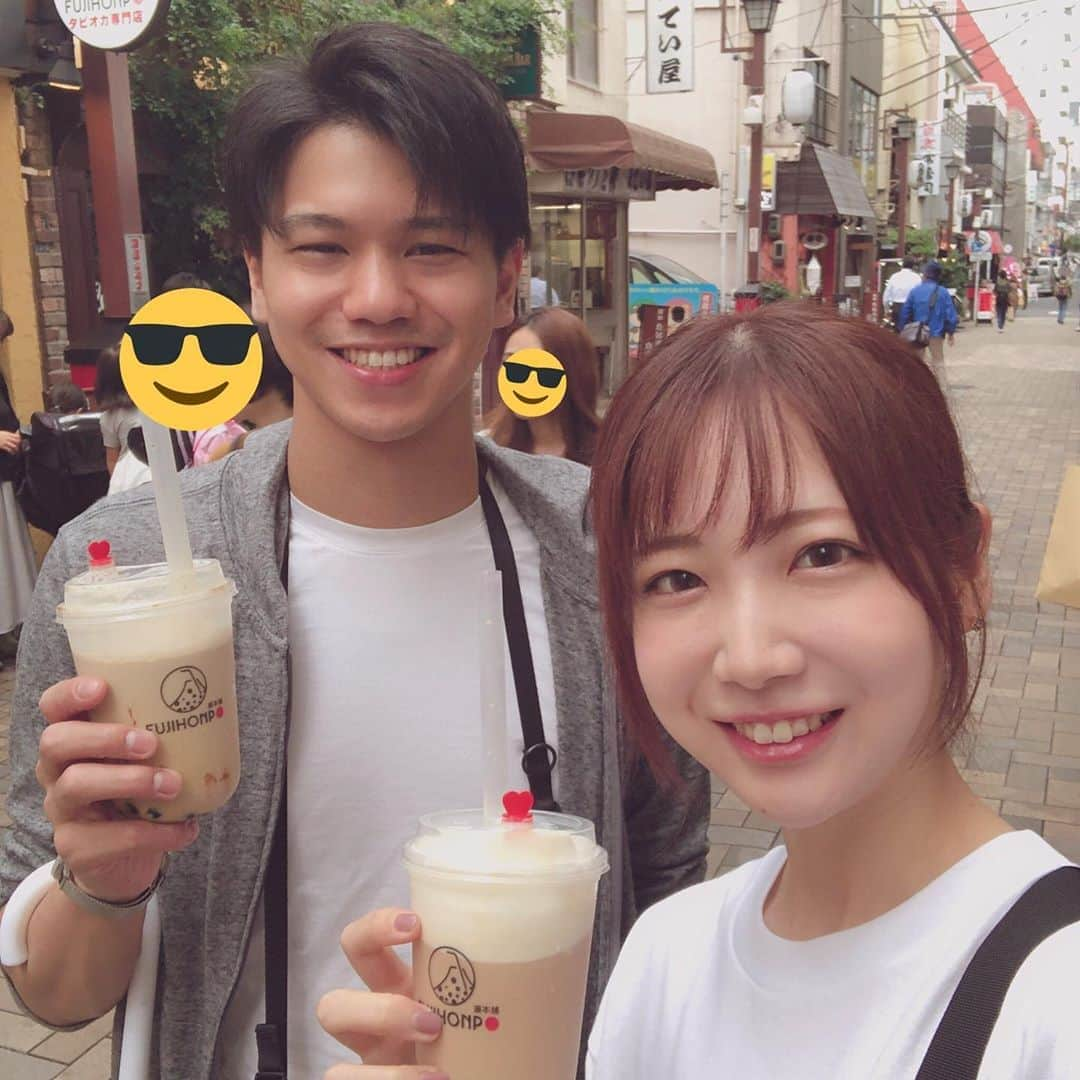 サラさんのインスタグラム写真 - (サラInstagram)「タピwithダイスケ🥤」7月6日 21時20分 - sara_parin