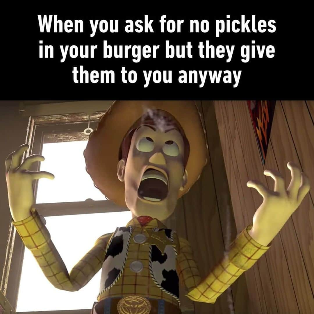 9GAGさんのインスタグラム写真 - (9GAGInstagram)「I said no pickles!!⠀ #toystory #woody #nopickles」7月7日 7時00分 - 9gag