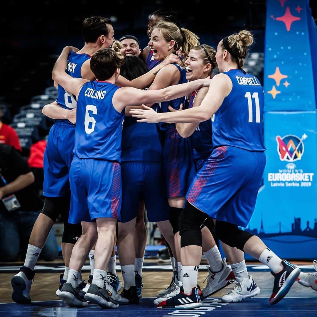 FIBAさんのインスタグラム写真 - (FIBAInstagram)「🇪🇸🇫🇷🇷🇸🇬🇧🇧🇪🇸🇪 . @EuroBasketWomen spots for the #FIBAOQT @Tokyo2020 🏀 are completed!」7月7日 0時35分 - fiba