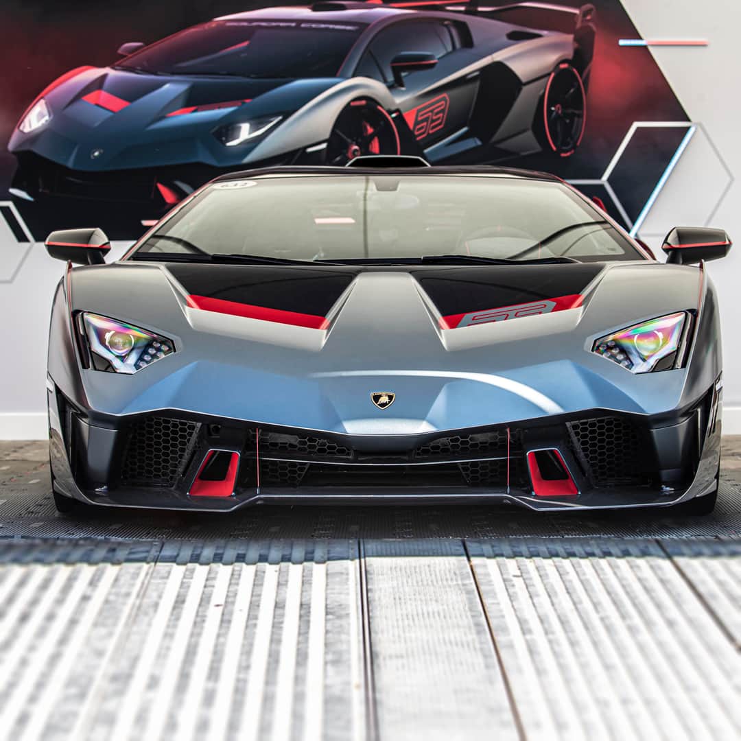 ランボルギーニのインスタグラム：「Two ways to express the passion of @LamborghiniSC, between past and present. We’re at @fosgoodwood with the majestic Lamborghini SC18 ALSTON and one of our all-time legends: the Minardi M191B @F1, restored by Lamborghini Polo Storico. #Lamborghini #SC18ALSTON #LamborghiniSC #PoloStorico #FOS」