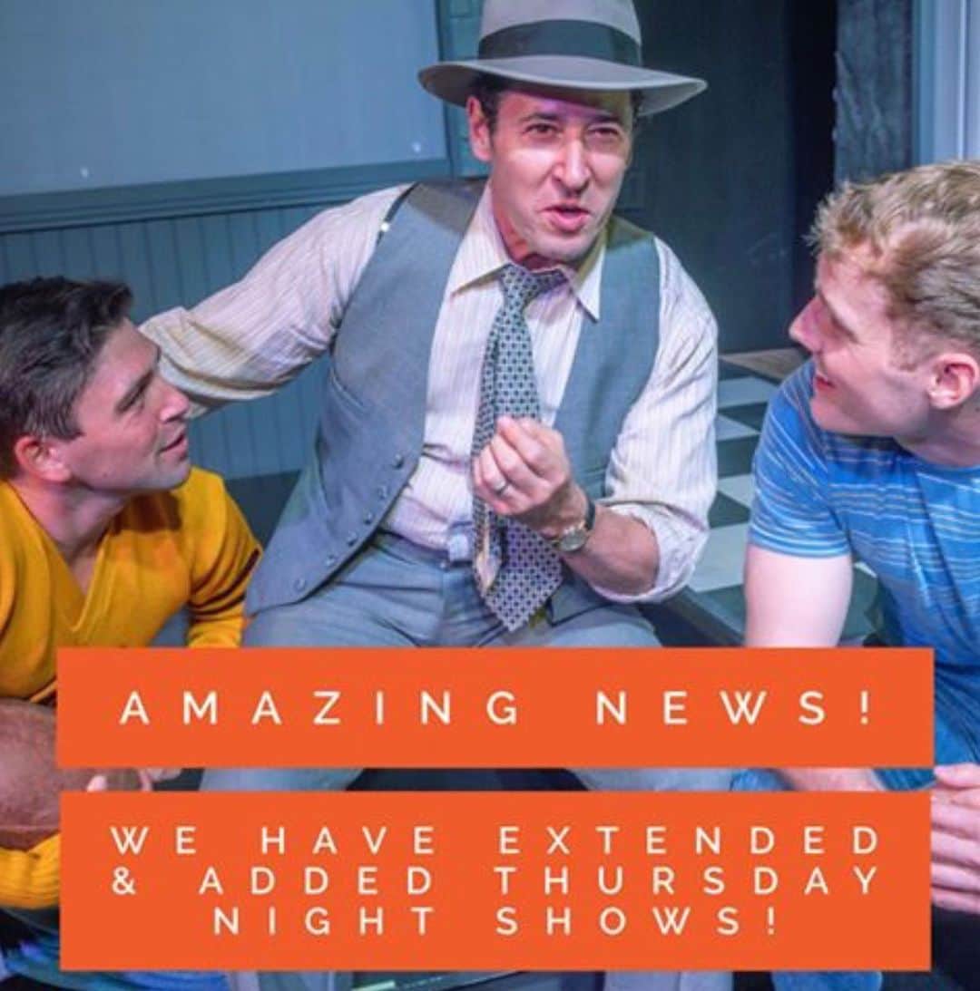 ロブ・モローのインスタグラム：「Extended through Aug 25 and adding Thursday performances starting 7/18 (we’re dark 7/18) tkts @RuskinGroupTheater.com」