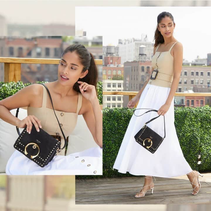 Saks Fifth Avenueのインスタグラム：「Are you rooftop ready? Grab your friends and a sunny outfit to accompany you to Saturday brunch in @jimmychoo and @staud.clothing. #SaksStyle」