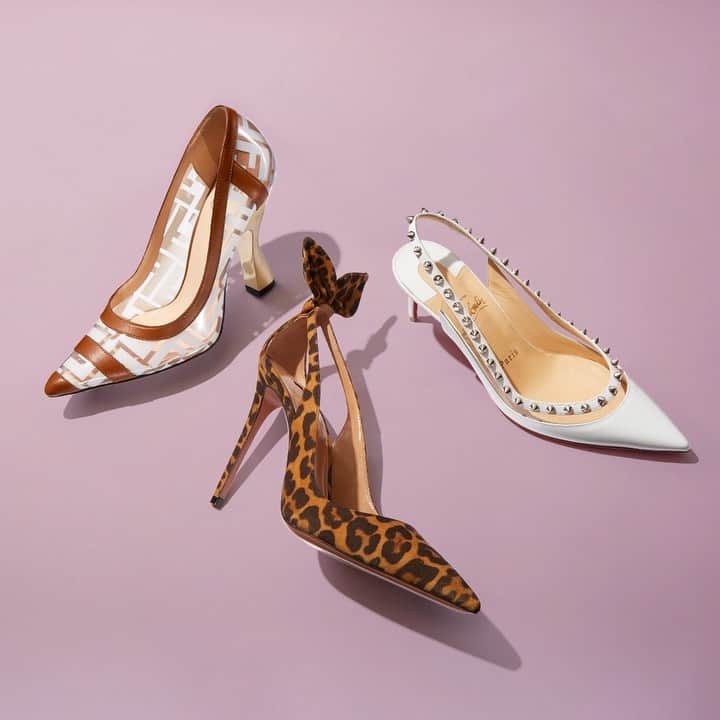 Saks Fifth Avenueのインスタグラム：「See-through, spotted or studded? All please. We love these from @fendi, @louboutinworld and @aqazzura. Which will you choose for your Saturday night out? #10022SHOE」