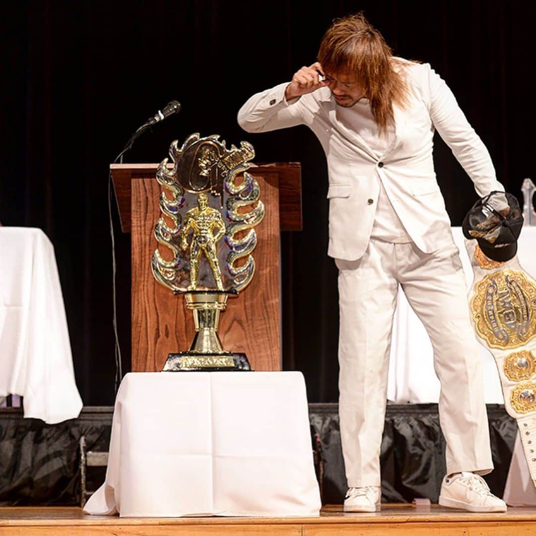 新日本プロレスさんのインスタグラム写真 - (新日本プロレスInstagram)「#G129 in Dallas!! #PressConference 🦁🏆 #新日本プロレス #プロレス」7月7日 4時19分 - njpw1972