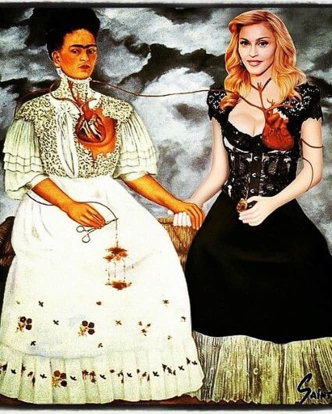 マドンナさんのインスタグラム写真 - (マドンナInstagram)「Happy Birthday Frida Kahlo............... Madame ❌ ..........eternal Muse. ♥️ #fridakahlo #art #madamex」7月7日 4時29分 - madonna