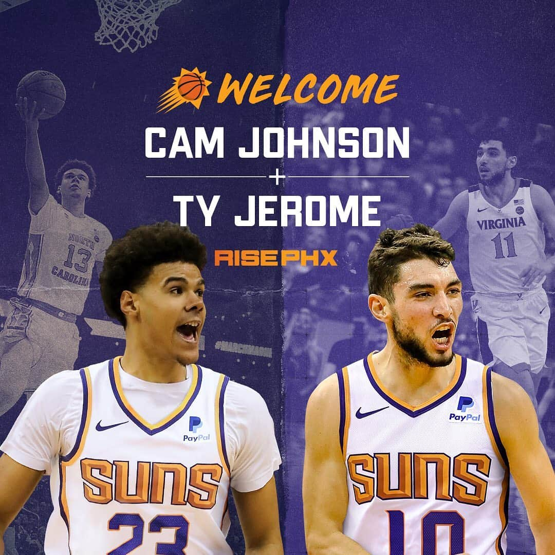 フェニックス・サンズさんのインスタグラム写真 - (フェニックス・サンズInstagram)「Suns fam, join us in welcoming Cam and Ty to Phoenix!  #RisePHX」7月7日 4時50分 - suns