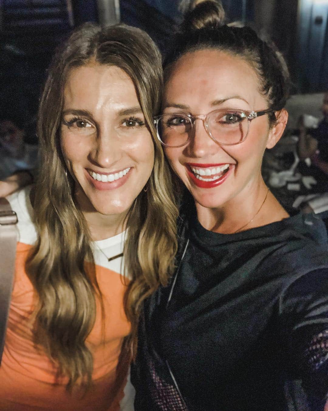 クリスティン・ヒルデブランドのインスタグラム：「Best friends for T W E N T Y years + going strong. @_alexispatterson I love you, I love us, and I loved ordering the entire menu with you tonight @bestiadtla 😋. #girlsnight 🖤🖤🖤」