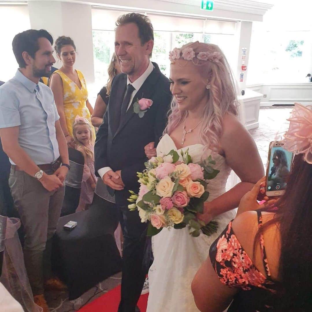 ボーイ・ジョージさんのインスタグラム写真 - (ボーイ・ジョージInstagram)「My bandmate Roy Hay walking my goddaughter Sunny down the isle. #begettingmarried @realsunnyhay Good luck Sunny & Shaun!」7月7日 9時08分 - boygeorgeofficial