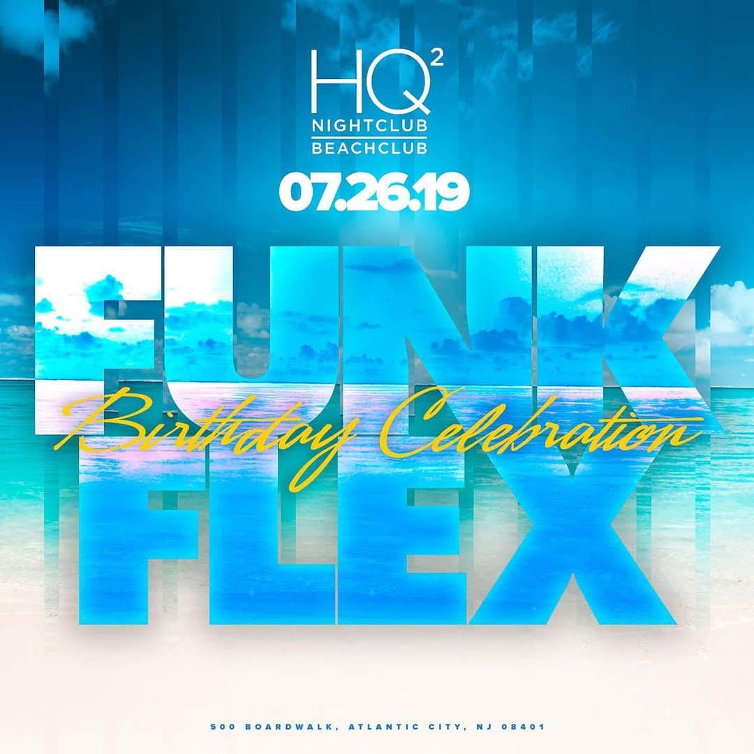ファンクマスター・フレックスのインスタグラム：「Atlantic City I’m Back! FunkFlex on the set! @litdigitaldjs」